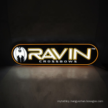 Achive Any Thickness Moulding plastic Backboard Hanging Type neon sign board Custom